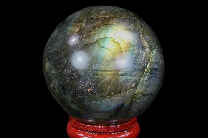 Flashy Labradorite Sphere - Great Color Play #74613
